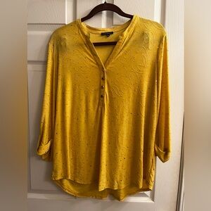 AVA & GRACE~Yellow/Bling ~pullover Blouse/tunic~Lg
